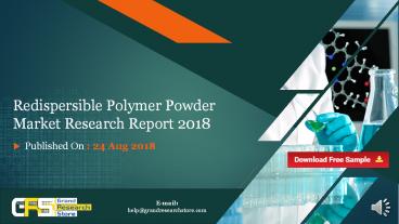 Redispersible polymer powder market research report 2018