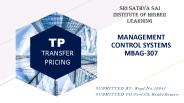 TRANSFER PRICING