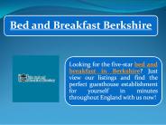 Bed and Breakfast Buckinghamshire