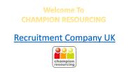 Recruitment Company UK - Champion Resourcing
