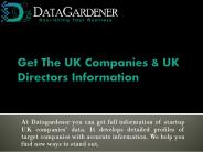 UK Companies & UK Directors Information
