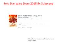 Solo Star Wars Story 2018 By Subscene