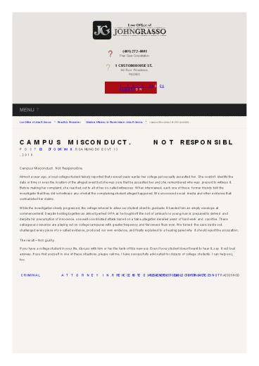 Campus Misconduct.Not Responsible.