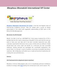 Morpheus Meenakshi International IVF Center