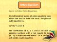 Solving cubic equations with the help of factor theorem PowerPoint PPT Presentation