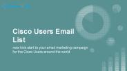 Cisco Users Email List