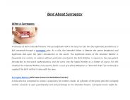 Best About Surrogacy