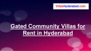Villashyderabad-Gated Community Villas for Rent in Hyderabad