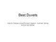 How to Choose a Duvet for Each Season - Summer, Spring, Autumn and Winter PowerPoint PPT Presentation