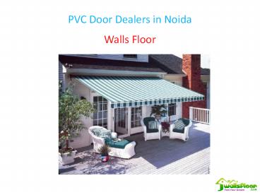 PVC Door Dealers in Noida