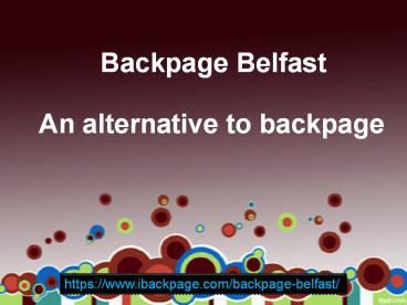 Backpage Belfast