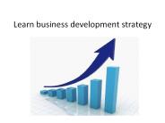 Learn business development strategy