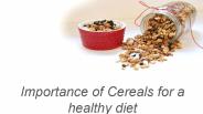Importance of cereals for a healthy diet