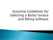 Selecting a Better Invoice and Billing Software