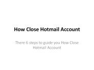 How Close Hotmail Account