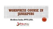 WordPress Course in Janakpuri | Hedkey India PVT.LTD.