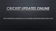cricket updates online