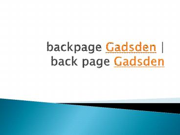 Backpage Gadsden | Back page Gadsden