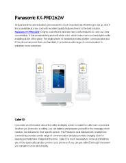 Panasonic KX-PRD262W - Go Headsets