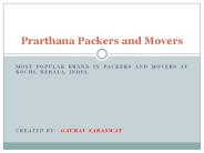 Packers and Movers in Ernakulam