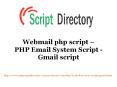 Webmail php script - PHP Email System Script - Gmail script PowerPoint PPT Presentation
