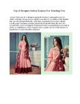 Top 10 Designer Salwar Kameez For Trending Now PowerPoint PPT Presentation