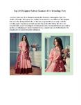 Top 10 Designer Salwar Kameez For Trending Now (1) PowerPoint PPT Presentation