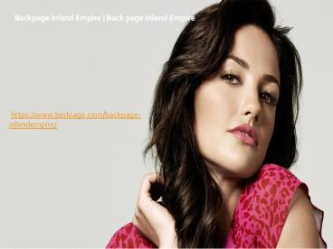 Backpage Inland Empire | Back page Inland Empire