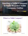 Starting a Nidhi Company in India Register Nidhi Company Online, Nidhi Company Registration Process PowerPoint PPT Presentation