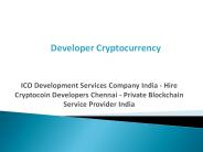 Private Blockchain Service Provider India - Developer Cryptocurrency