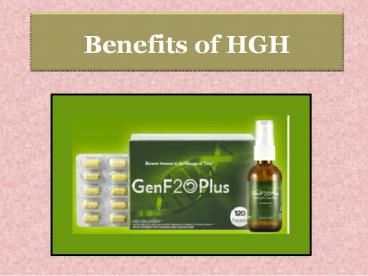 Benefits of HGH