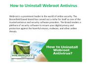 How to uninstall webroot antivirus via control panel