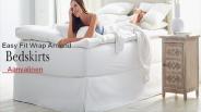 Adjustable Elastic Easy Fit wrap around bed skirt