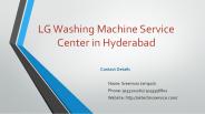 LG Washing machine service center in Hyderabad