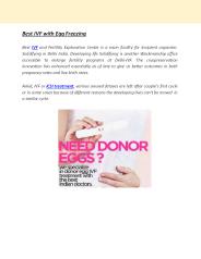 Best IVF with Egg Freezing