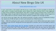 About New Bingo Site UK
