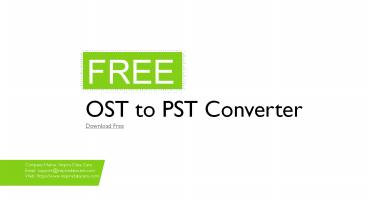 Microsoft OST to PST Converter Software