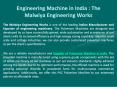 Engineering Machine in India : The Malwiya Engineering Works PowerPoint PPT Presentation