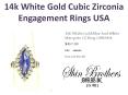 14k White Gold Cubic Zirconia Engagement Rings USA PowerPoint PPT Presentation