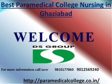 Paramedical science and hospital in Ghaziabad.