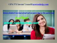 OPS 571 Invent Youself/newtonhelp.com