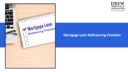 Mortgage Loan Refinancing Checklist
