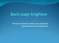 Free ads posting sites | backpage brighton | back page brighton PowerPoint PPT Presentation