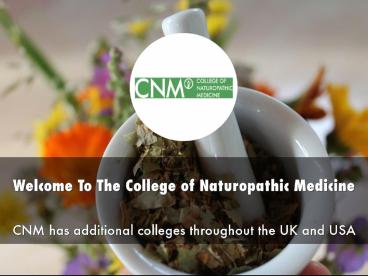 The College of Naturopathy 2nd Presentation