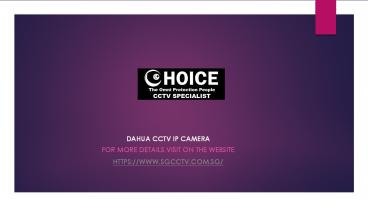 Dahua Cctv Ip Camera