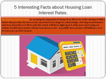 Housing Loan Interest Rates