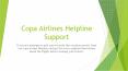Copa airlines helpline support