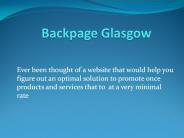 Backpage Glasgow