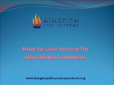 How to save money for educational expenses