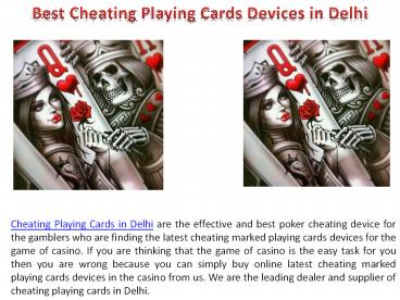 Best Cheating Playing Cards in Delhi (1)